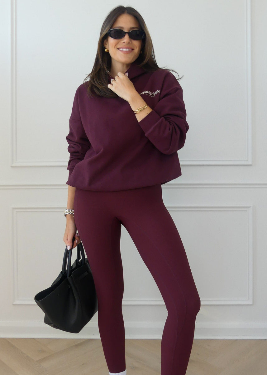 Icon Bordeaux Cotton Hoodie