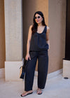 BARREL LEG TROUSER - GRAPHITE