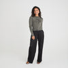 SAMPLE SATIN TAILORED TROUSERS - BLACK