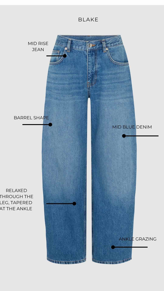 THE BLAKE BARREL JEAN - BLUE