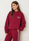 RELAXED CREWNECK JUMPER - CHERRY