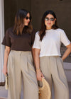 LIGHTWEIGHT CROPPED BOXY TEE - WHITE