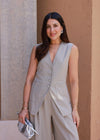 TAILORED WAISTCOAT - BEIGE