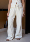RELAXED RIBBED TROUSER - ECRU