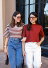 THE CROPPED BOXY TEE - RUST