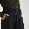 SAMPLE SATIN TAILORED TROUSERS - BLACK