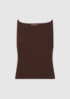 BOXY COTTON TOP - BROWN