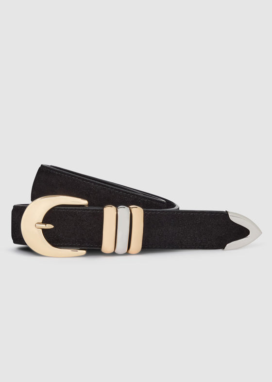 SUEDE BELT - BLACK