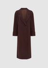 RELAXED WOOL BLEND COAT - BROWN