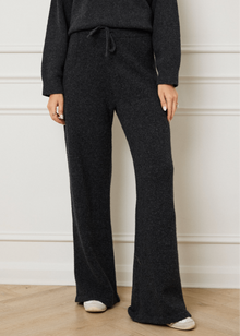  WIDE LEG KNIT JOGGER - GREY