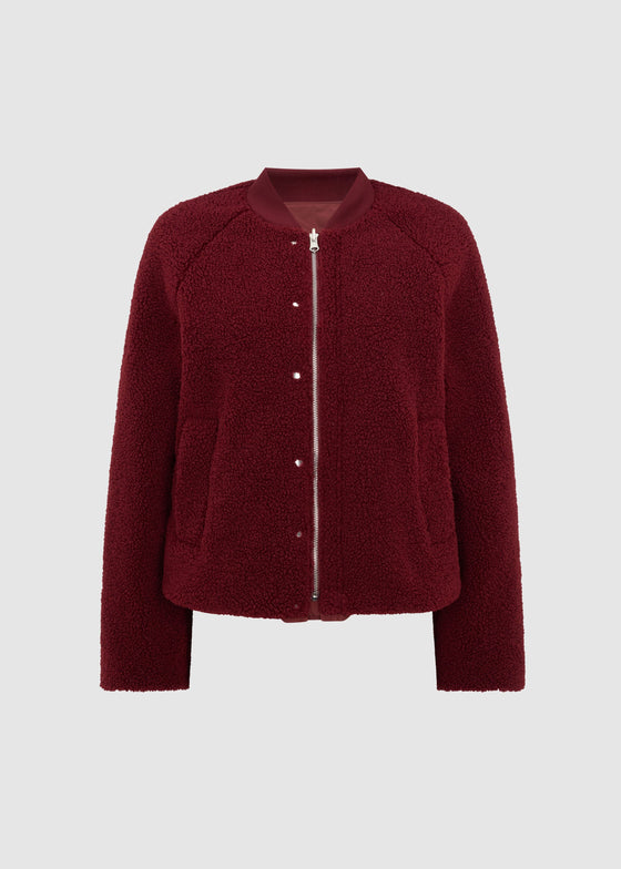 REVERSIBLE BOMBER JACKET - CHERRY