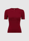 SMOOTH SCULPT T-SHIRT - CHERRY