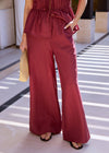 RELAXED WIDE LEG TROUSER - RUST