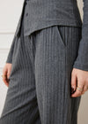 RELAXED WIDE RIBBED TROUSER - GREY