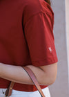 THE CROPPED BOXY TEE - RUST