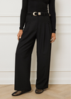 HIGH WAIST TAPERED TROUSERS - BLACK