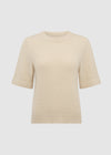 SHORT SLEEVE KNIT - CREAM
