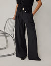 THE SIGNATURE WIDE LEG TROUSERS - BLACK
