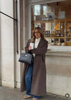 STRUCTURED WOOL BLEND COAT - MOCHA