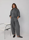 THE TRAVEL TROUSER - DARK GREY MARL