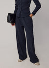 COMING SOON RELAXED RIBBED TROUSERS - NAVY
