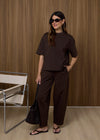 BARREL LEG TROUSER - SMOKE