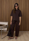 BARREL LEG TROUSER - SMOKE