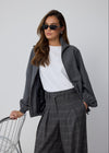 THE SIGNATURE WIDE LEG TROUSERS - GREY CHECK