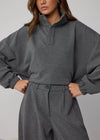 SCUBA FUNNEL SWEATSHIRT - DARK GREY MARL
