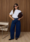 THE EDIE ULTRA BARREL JEAN - DARK DENIM