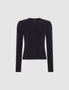 COMING SOON LONG SLEEVE RIBBED CARDIGAN - NAVY