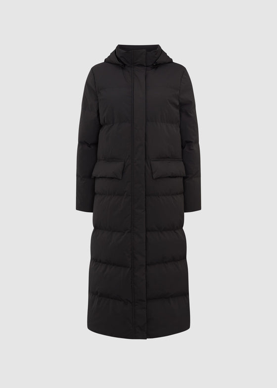 THE FULL LENGTH PUFFER COAT - BLACK