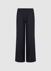 PINSTRIPE WIDE LEG TROUSERS - NAVY
