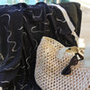 SAMPLE MOVEMENT PRINT SARONG - BLACK / CREAM
