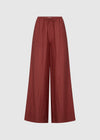 RELAXED WIDE LEG TROUSER - RUST