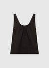 RUCHED BOXY TOP - GRAPHITE