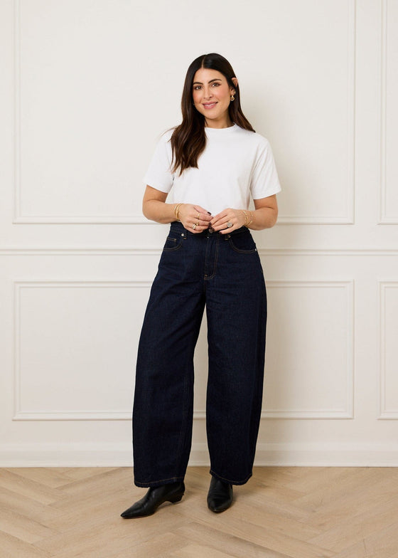 THE BLAKE BARREL JEAN - DARK DENIM