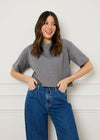 THE CROPPED BOXY TEE - GREY