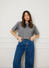 THE CROPPED BOXY TEE - GREY