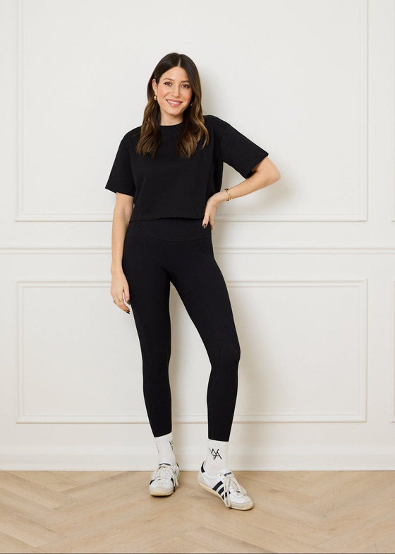 SCULPT RIB LEGGINGS - BLACK