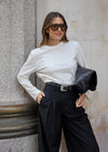 THE SIGNATURE WIDE LEG TROUSERS - BLACK