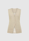 TAILORED WAISTCOAT - BEIGE
