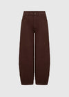 THE BLAKE BARREL JEAN - BROWN DENIM