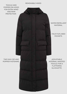  THE FULL LENGTH PUFFER COAT - BLACK