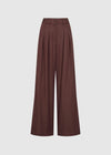 THE SIGNATURE WIDE LEG TROUSER - WARM BROWN