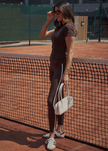  SMOOTH SCULPT T-SHIRT - BROWN