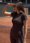 SMOOTH SCULPT T-SHIRT - BROWN