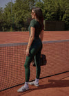 SCULPT RIB T-SHIRT - DARK GREEN