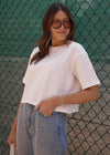 THE CROPPED BOXY TEE - WHITE