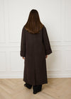 RELAXED WOOL BLEND COAT - BROWN